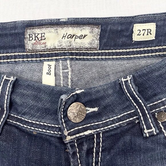 BKE Denim Harper Women’s Boot Cut Blue Jeans Size‎ 27R - Picture 3 of 8